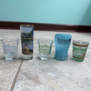 Souvenir Shot Glasses Washington DC and Monticello